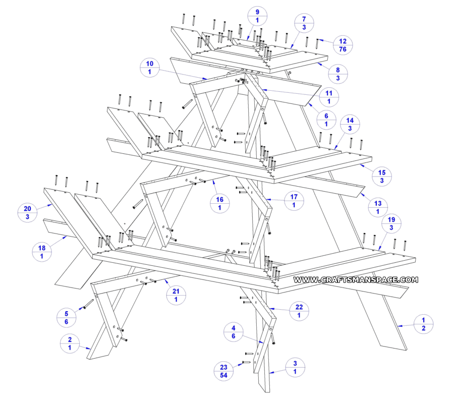 900x799 Flower Pot Stand Plan