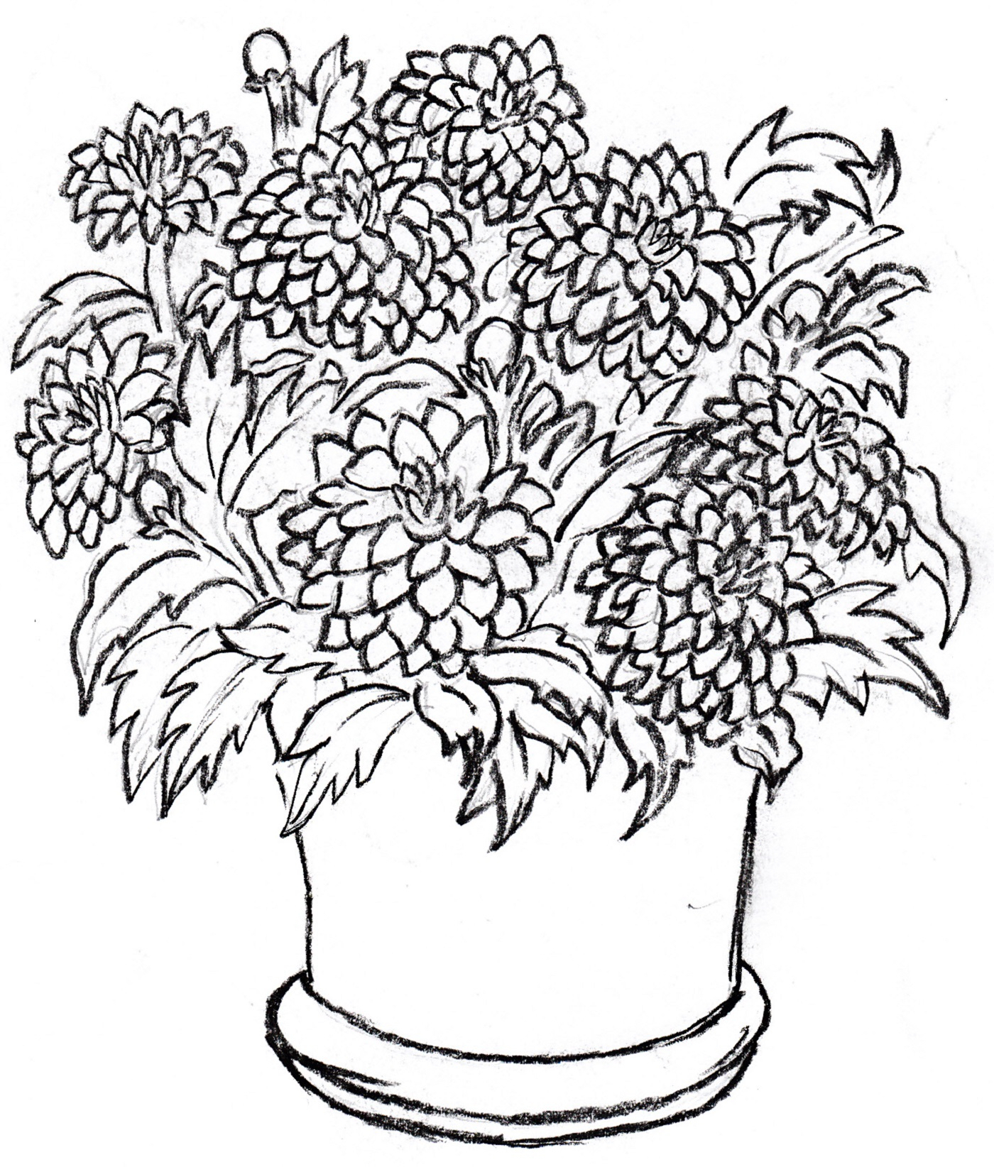 1400x1644 Beautiful Flower Pots Drawings Drawing Of Sketch, Flower Pot