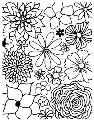 302x390 Flower Power Backgrounds And Borders Stamps