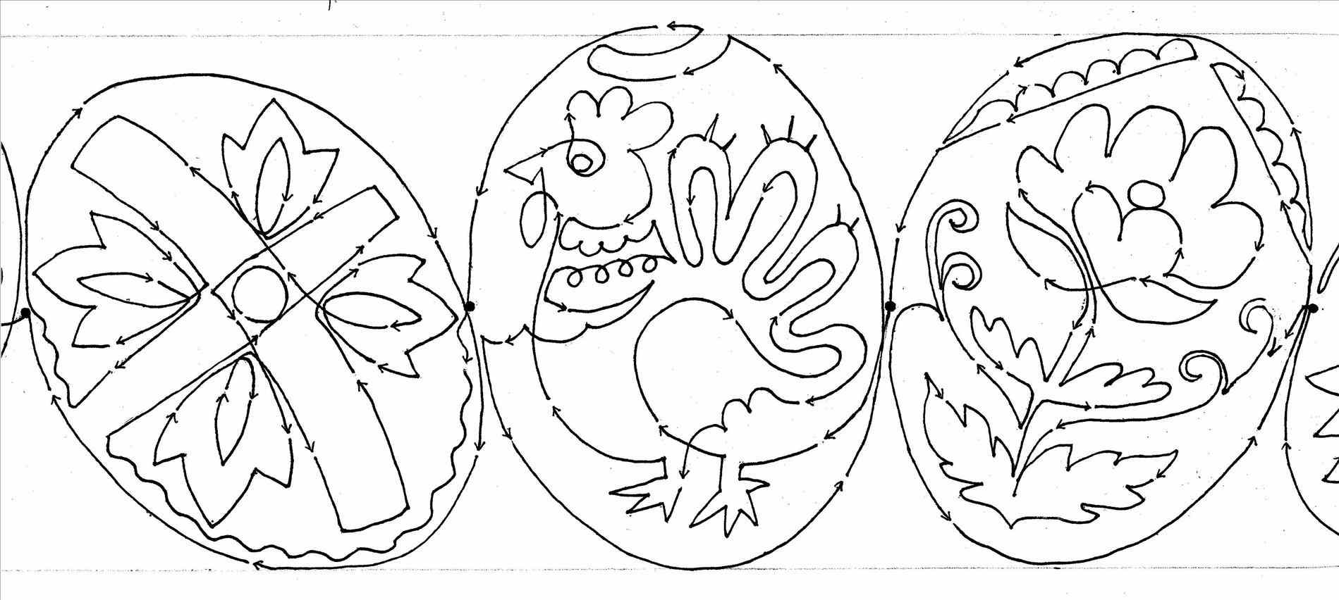 1899x852 Flower Power Easter Egg Colouring Page