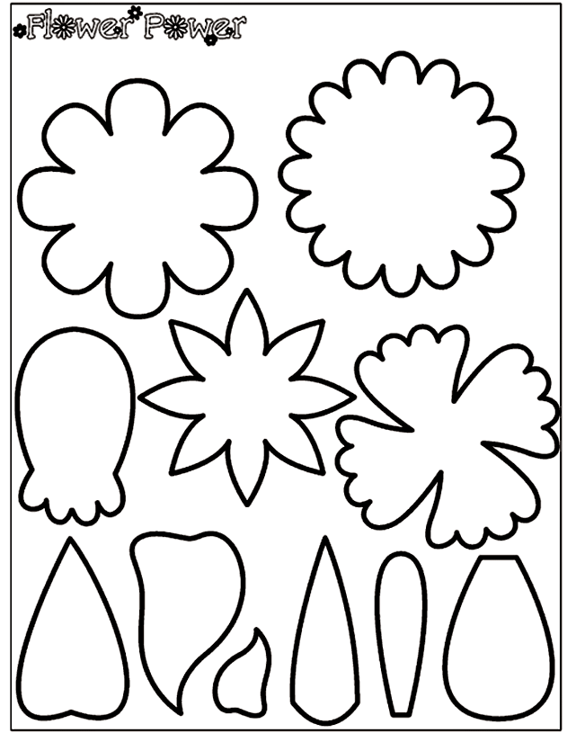 641x815 Flower Power 1 Coloring Page