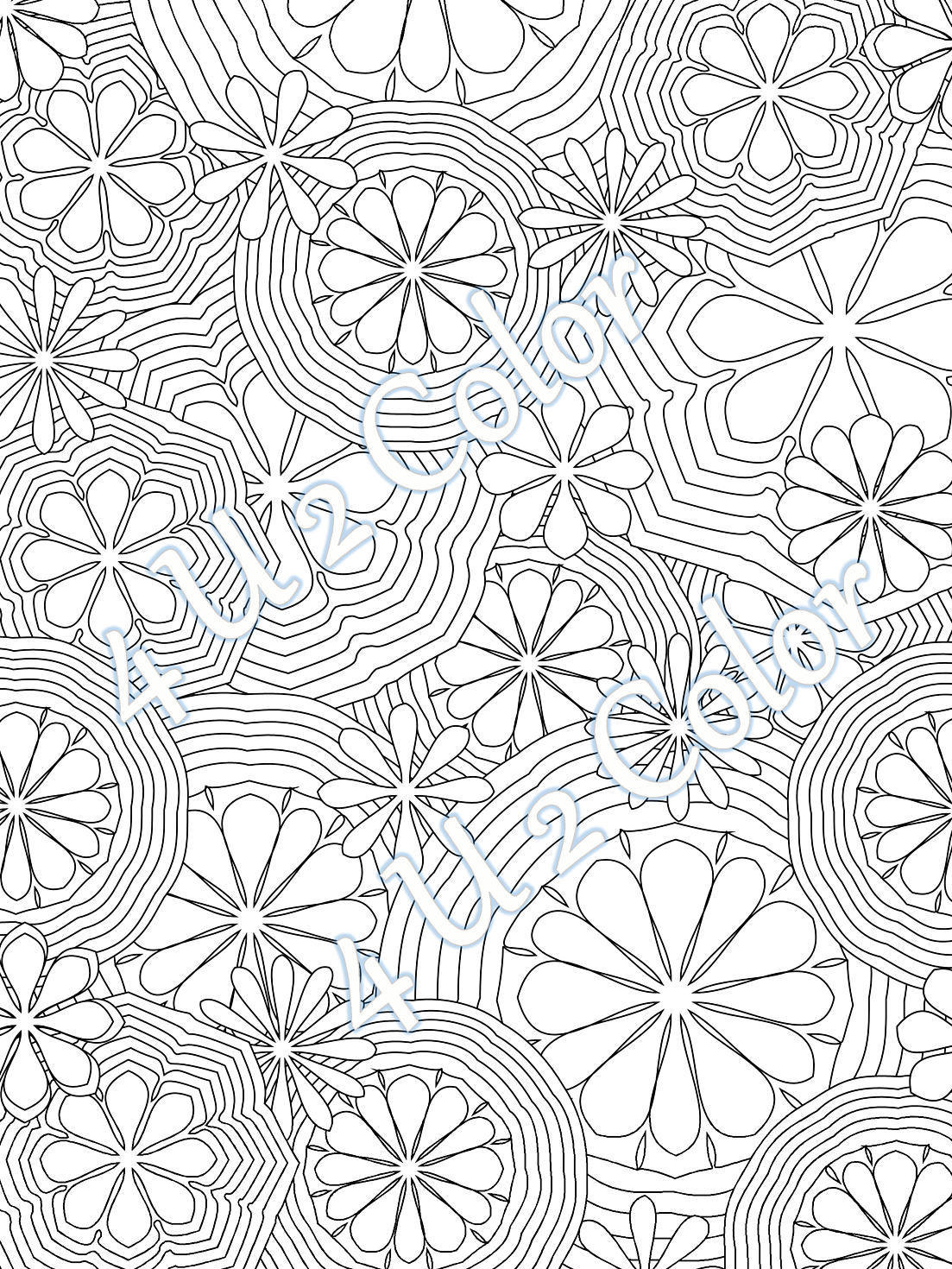1103x1470 Flower Power 1 Coloring Page Flower Power Coloring Page