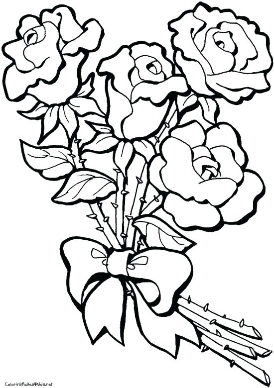 550x780 Easy Flower Coloring Pages
