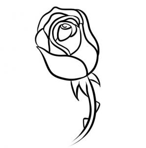 297x302 Drawn Flower Rose Bud