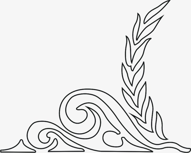 650x521 Traditional Classical Corner Flower Pattern Material, Pattern