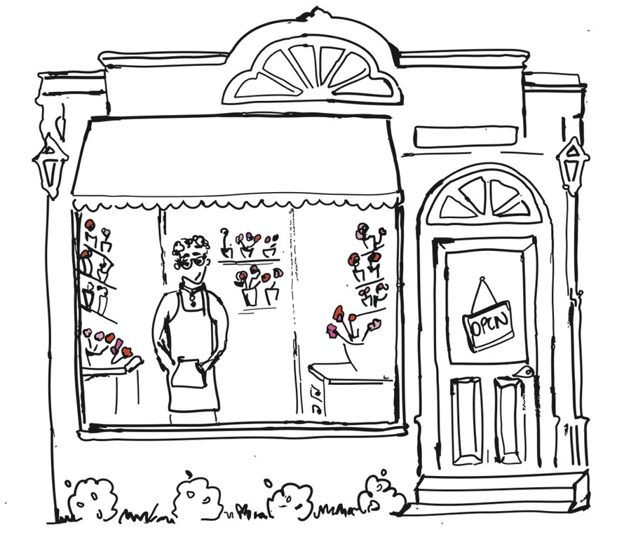 Flower Shop Drawing at Free for personal