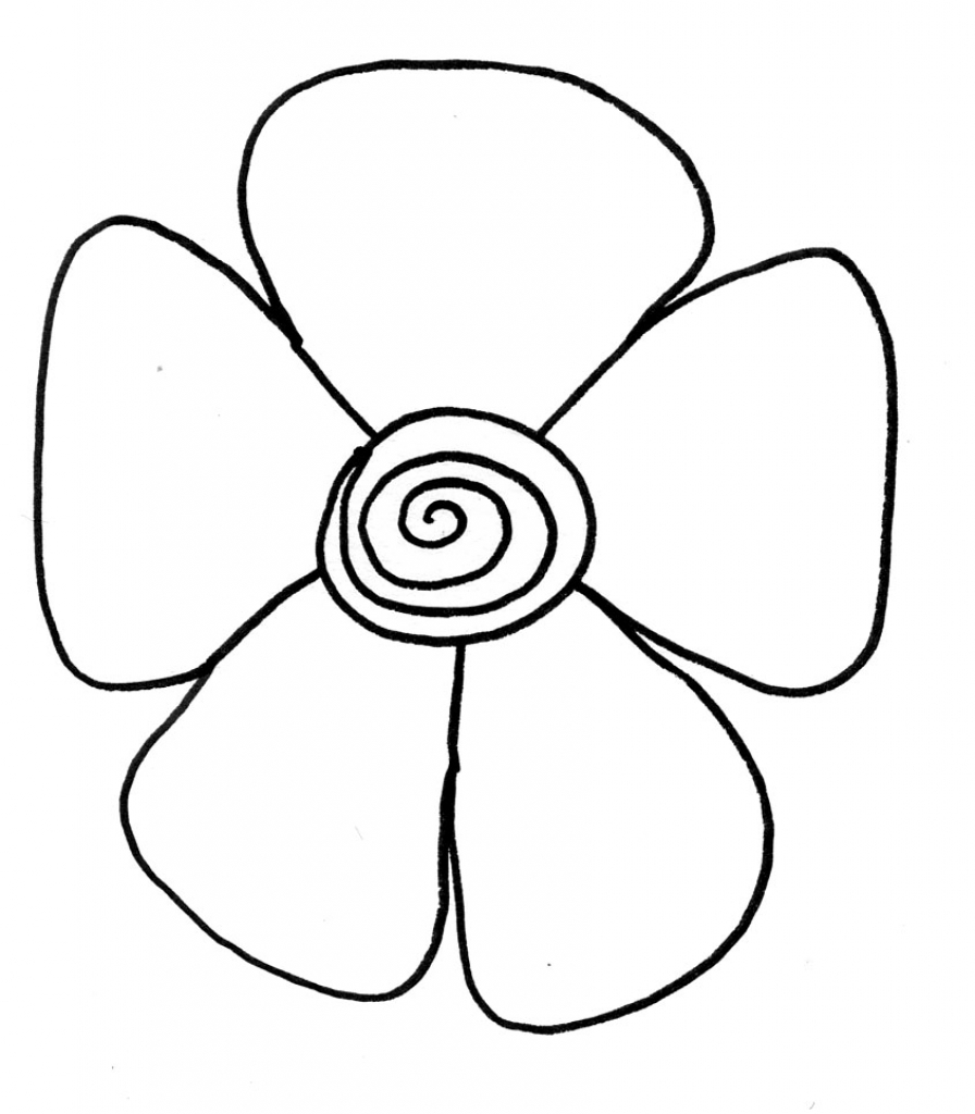 896x1024 Simple Drawings Of Flowers Simple Flower Drawings For Kids Clipart