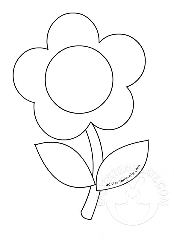 581x803 Flower Stem Coloring Page Easter Template