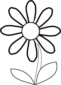 213x299 White Daisy With Stem Clip Art