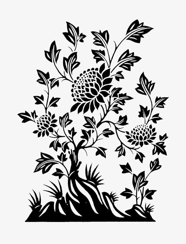 631x830 Hand Drawing, Flower, Black Png And Psd File For Free Download