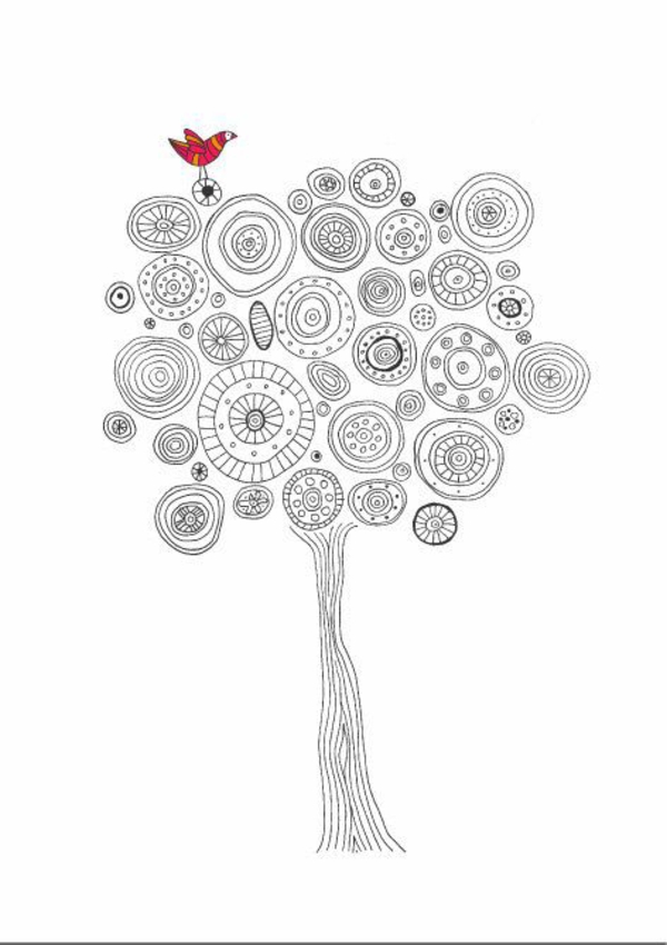 600x850 Mandala Vorlagen Baumkrone Design Motive Crafty