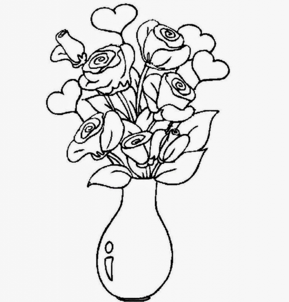 981x1024 How To Draw A Beautiful Flower Vase