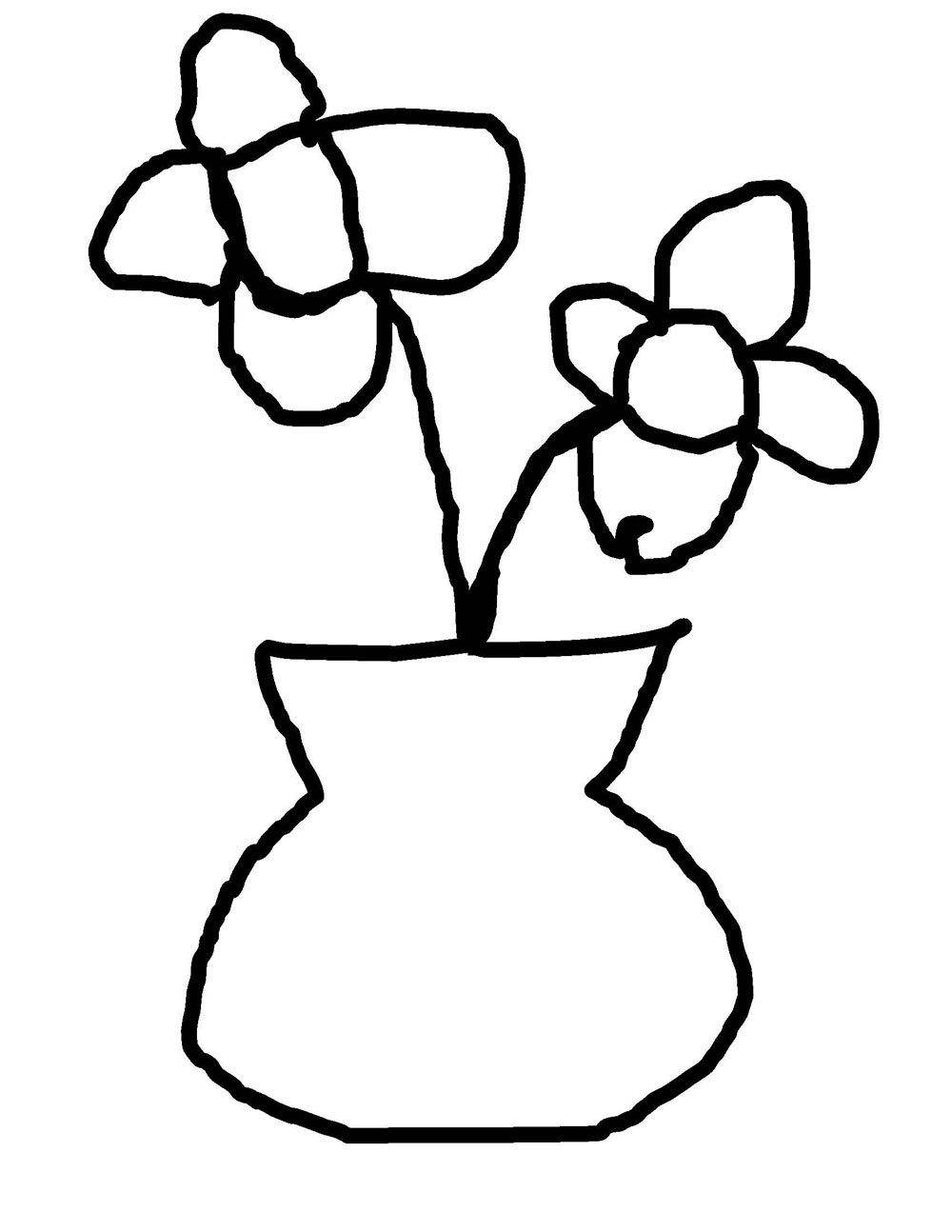 1000x1294 Colorings Bean Mosaic Flower Vase Drawing