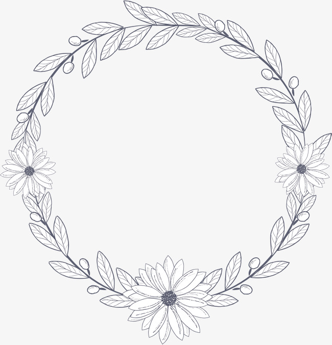 650x677 Hand Painted Small Daisy Flower Rattan Border, Vector Png, Summer