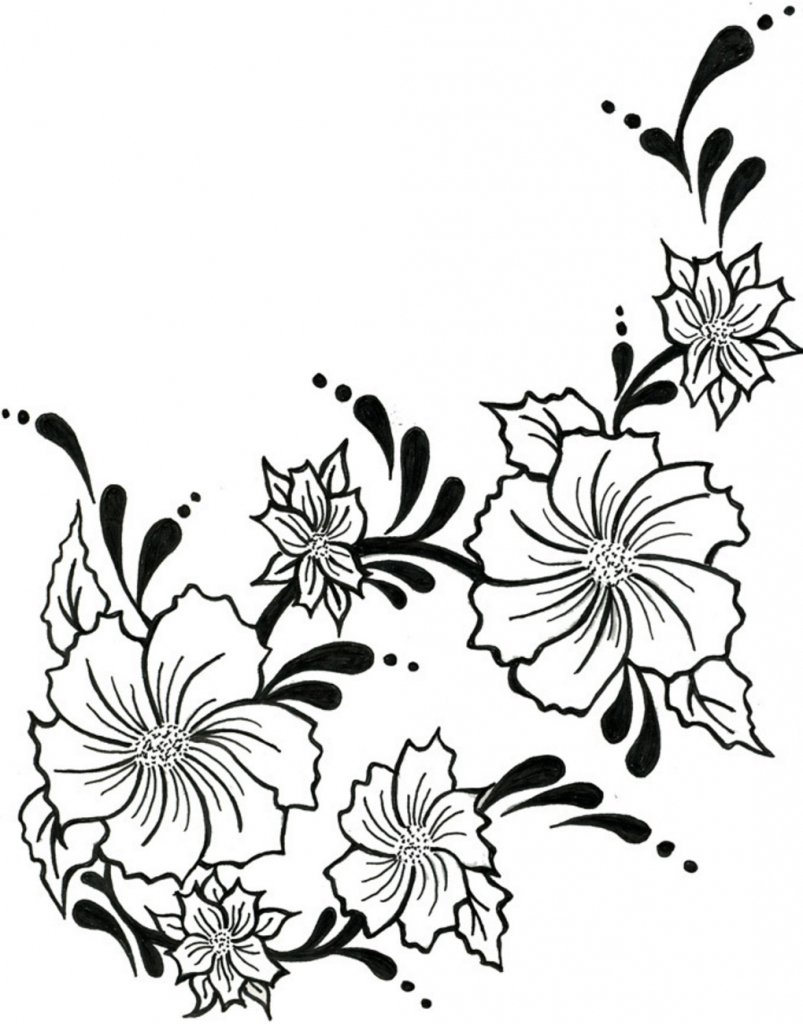 Flower Vines Drawing at GetDrawings.com | Free for personal use Flower