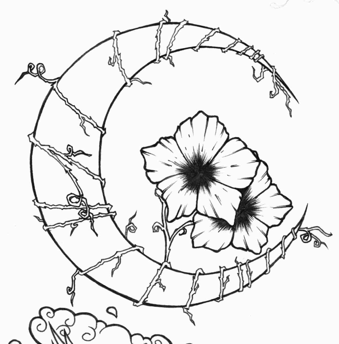 1190x1207 Flowers And Vines Drawing
