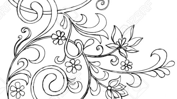 570x320 How To Draw Vines How To Draw Tanglepattern Flower Vine Youtube
