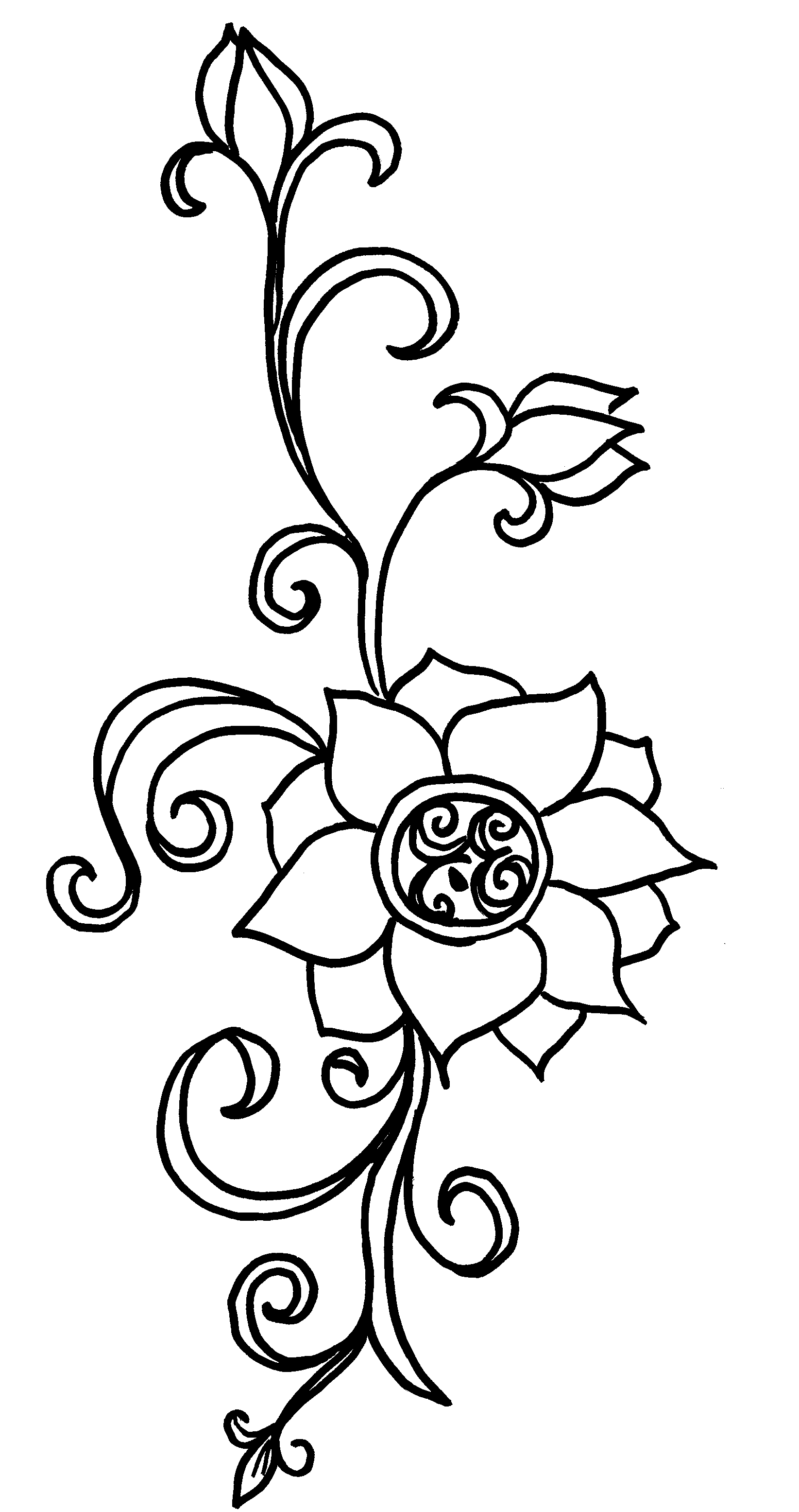 Flower Vines Drawing at GetDrawings.com | Free for personal use Flower