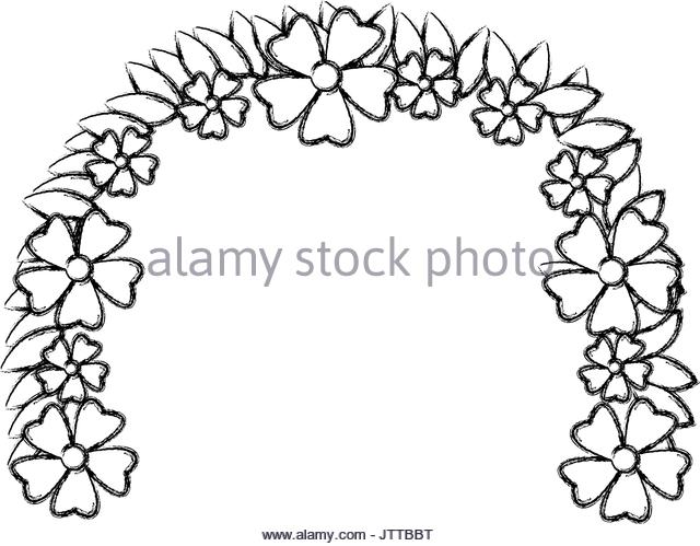 640x499 Flower Wreath Black And White Stock Photos Amp Images