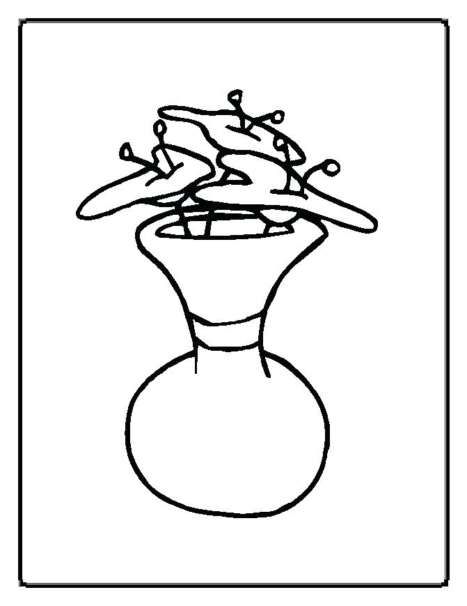 671x869 Minimalist Flower Pot Coloring Page Kids Pages Pots With Flowers