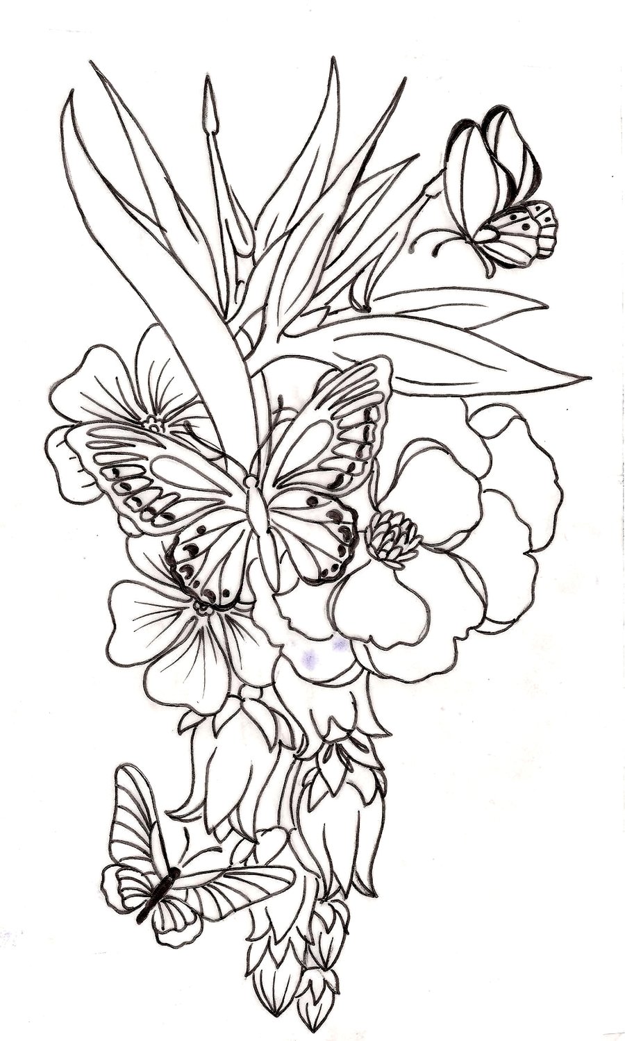 Flowers And Vines Drawing at GetDrawings.com | Free for personal use