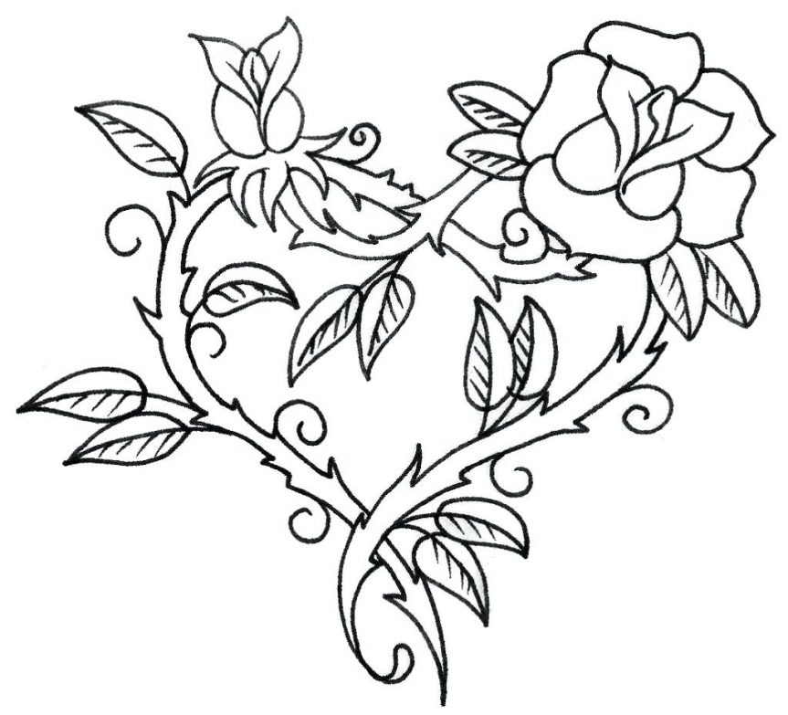 863x783 Ideas Of Draw Pretty Flowers Images About Outlines On Rose Outline