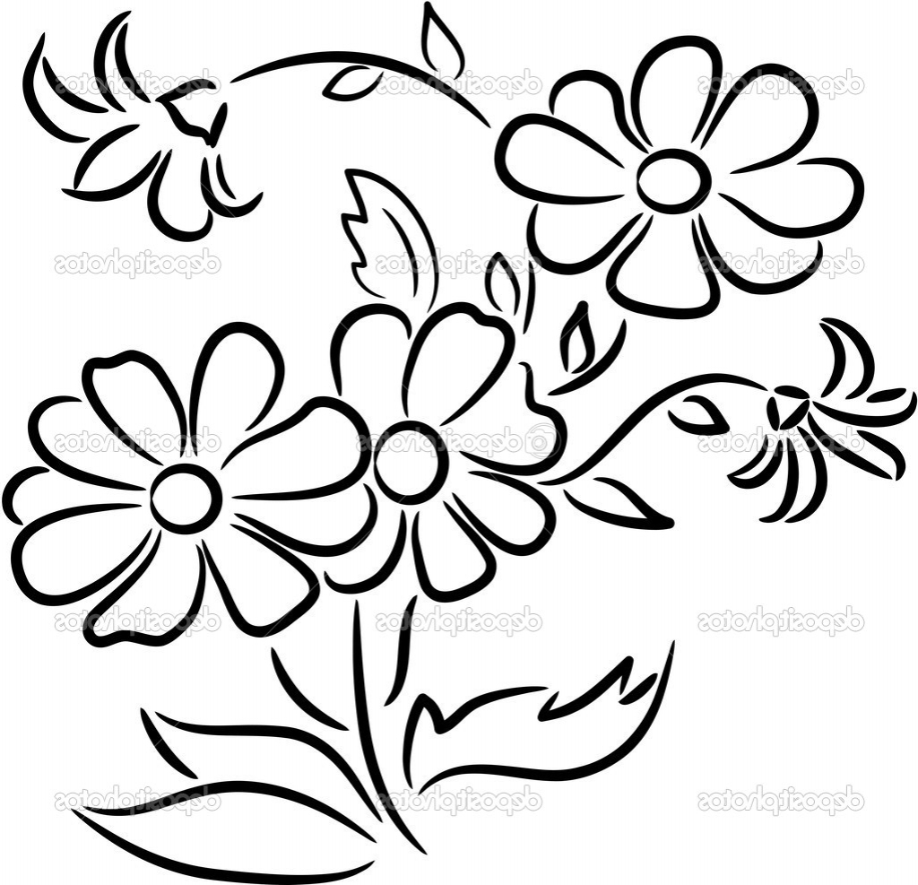 1024x987 Drawing Bunch Flowers Bunch Flower Drawing Bouquet