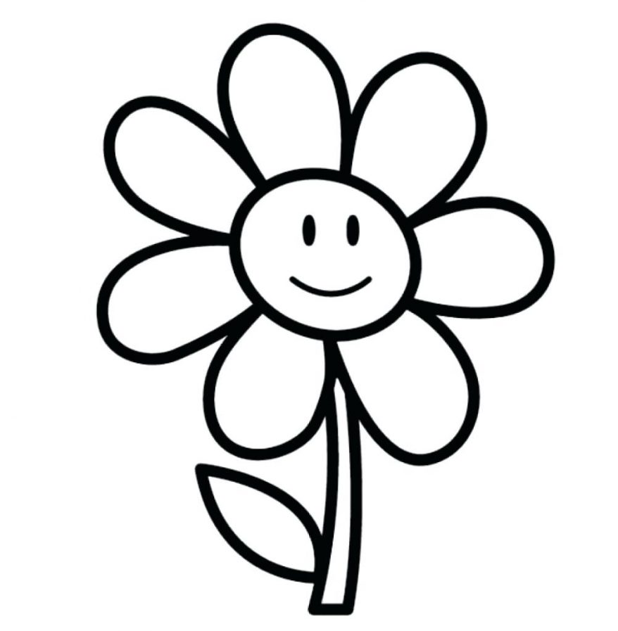 878x897 Pretty Flowers To Draw For Kids