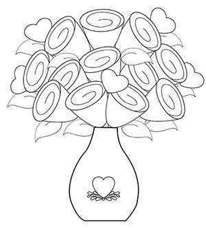 300x333 Flower Vase Coloring Pages