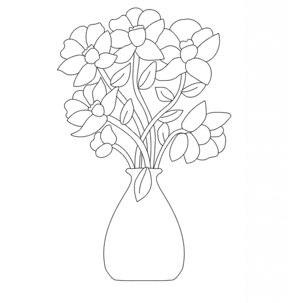 975x1024 Lotus Flower Vase Drawing Lotus Flowers Drawings Flower Drawing