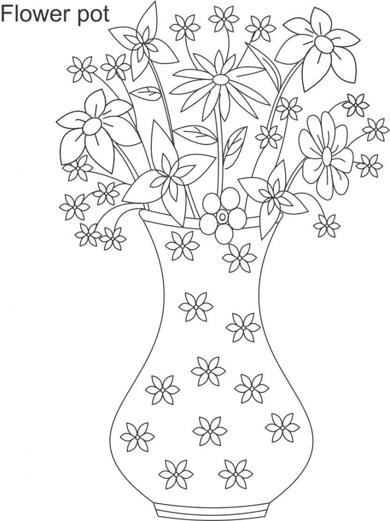 Flowers In Vase Drawing at GetDrawings | Free download