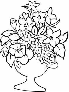 236x317 Flower Vase Outline Drawing