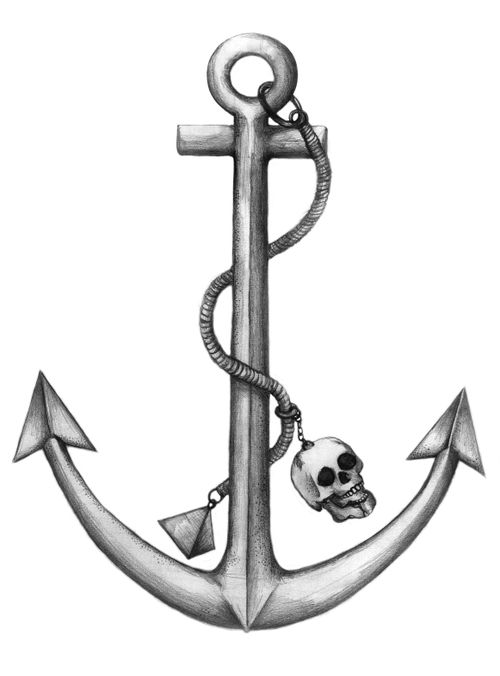 500x676 Drawing Drawing Of An Anchor Flowers In Conjunction