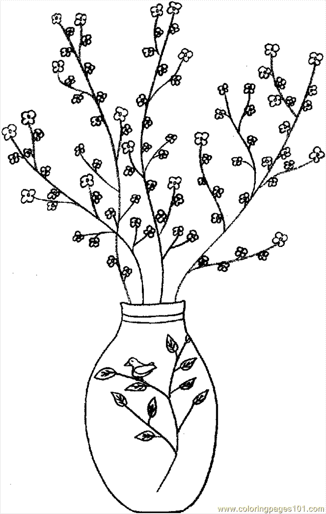 650x1024 Vase Coloring Pages