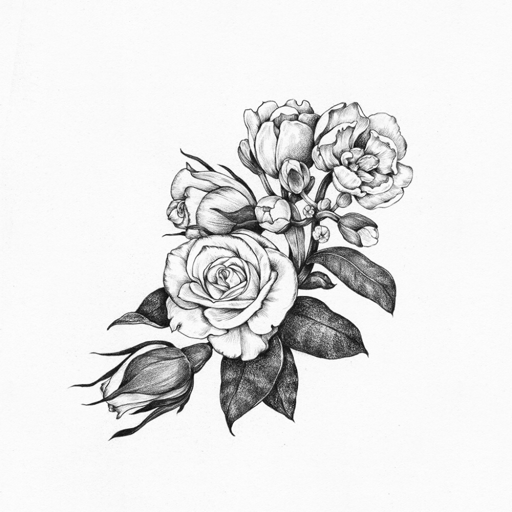 1024x1024 Flowers Drawing Tumblr Flower Drawings Drawings And Wall Drawing