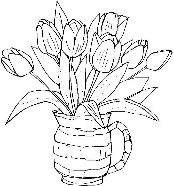 670x720 Coloring Pages Charming Coloring Pages Draw Easy Flowers Spring