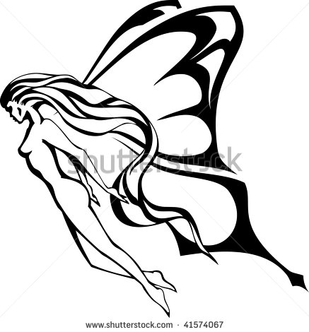 437x470 Flowing Hair Silhouette Clipart Panda