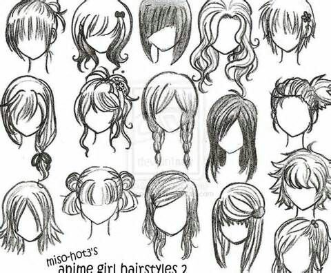 480x396 Anime Hair Sketches 2 Drawingspaintings Hair