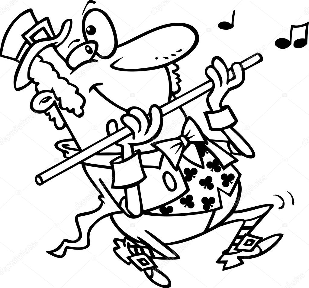 1023x952 Cartoon Leprechaun Playing Flute Stock Vector Ronleishman