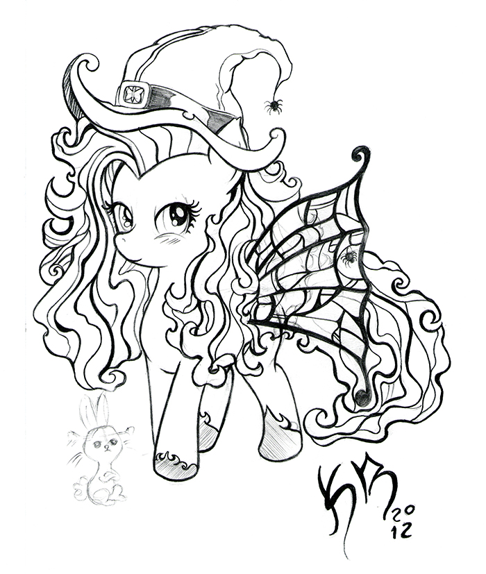 700x827 Fluttershy Witch Costume (Drawing) By Karlosbaygorriakb