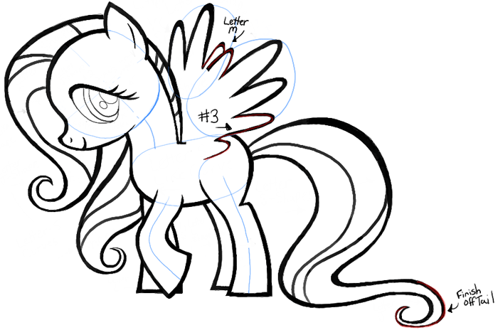 700x464 How To Draw Fluttershy From My Little Pony With Easy To Follow