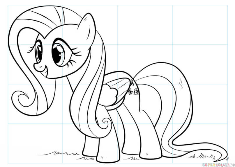 807x575 How To Draw Fluttershy Step By Step Drawing Tutorials