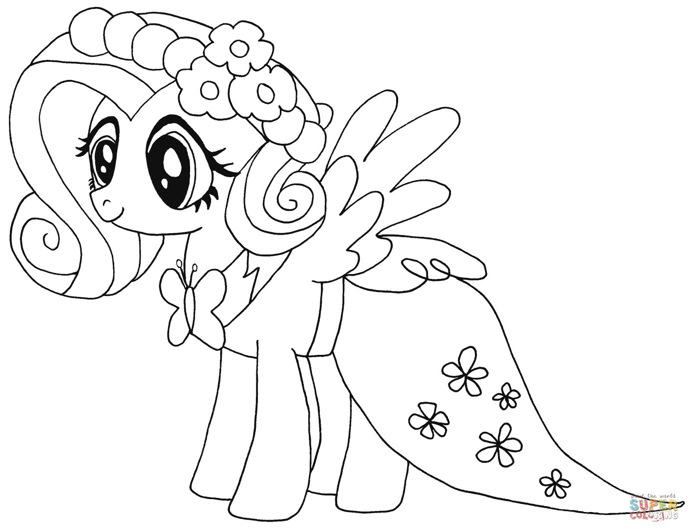 1381x1066 My Little Pony Fluttershy Coloring Page Free Printable Coloring
