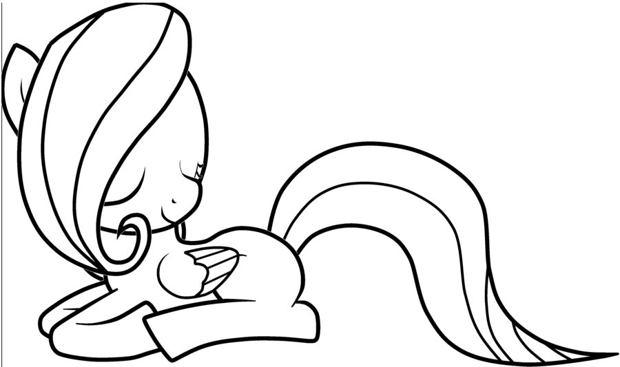 900x533 Old Fluttershy Lineart By Friendshipissurprise
