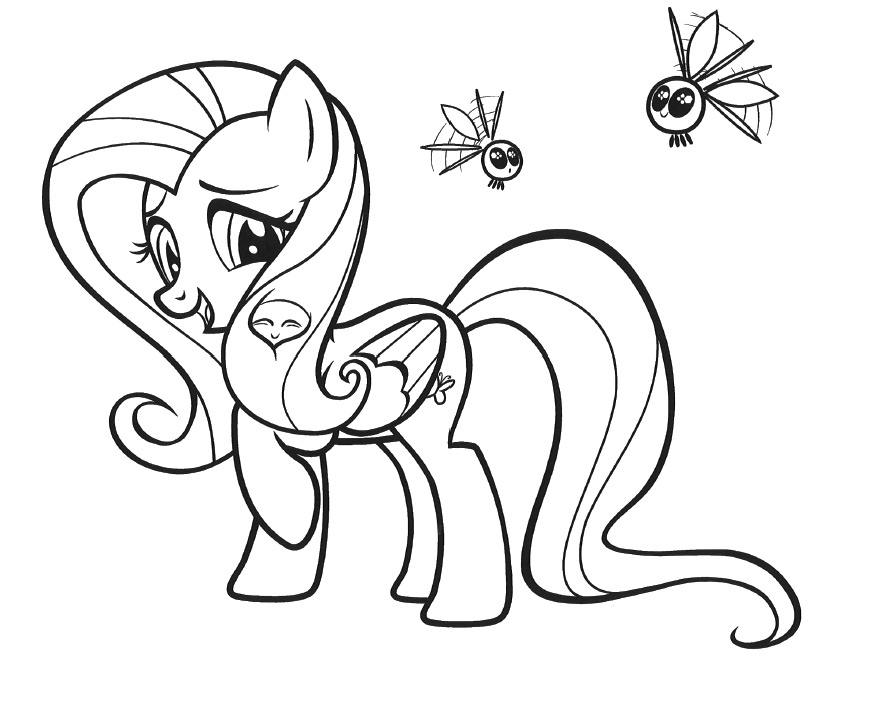 870x726 Coloring Pages Fluttershy Kids Under 7 My Little Pony Coloring