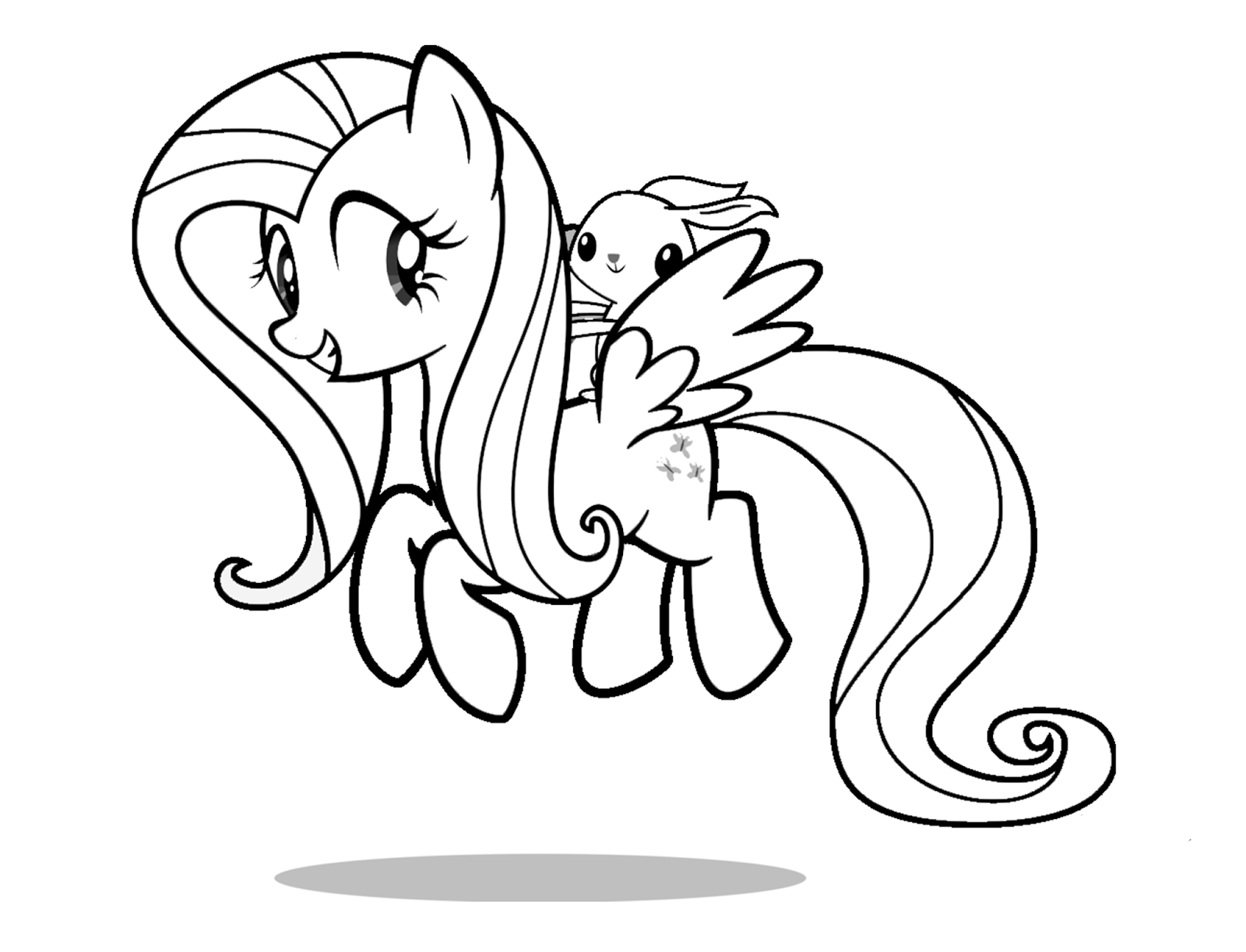1600x1223 Fluttershy Coloring Pages
