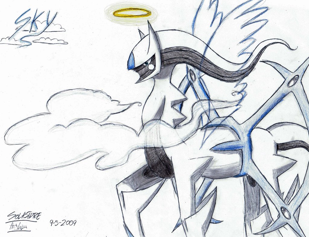 1024x786 Flying Angel Sky Arceus By Solastyre