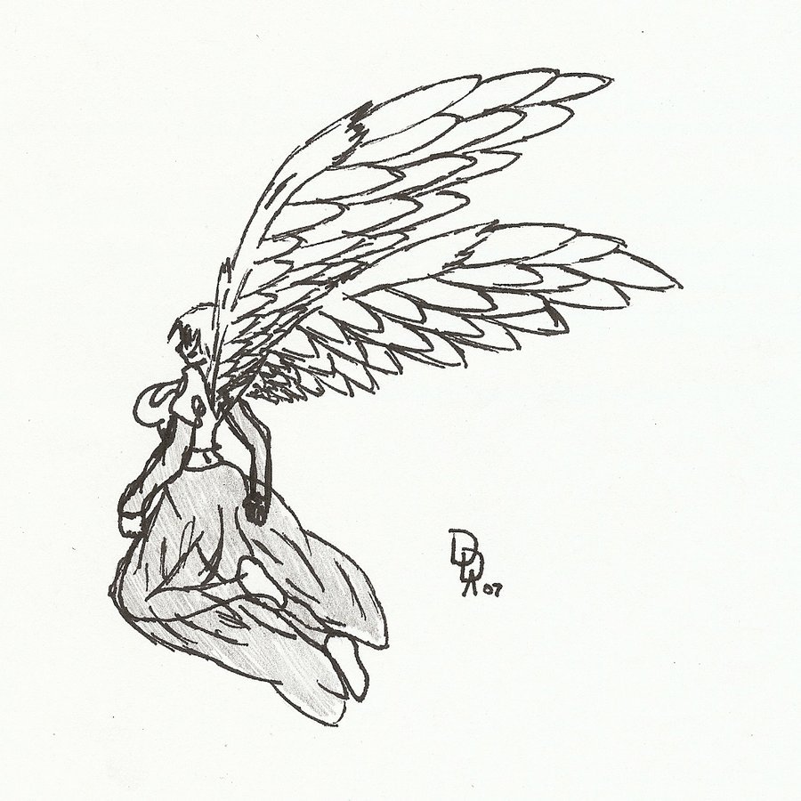 900x900 Ayla The Angel Flying. By Halekyn Steel