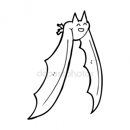 450x450 Cartoon Flying Bat Stock Vector Lineartestpilot