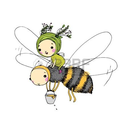 450x450 Drawn Bee Leaf